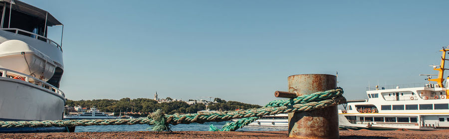 Low angle view of ship