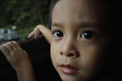 Close-up portrait of cute boy