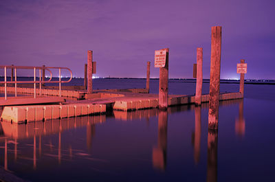 Pier on sea against sky