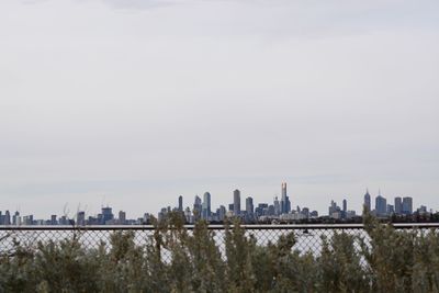 City skyline with waterfront