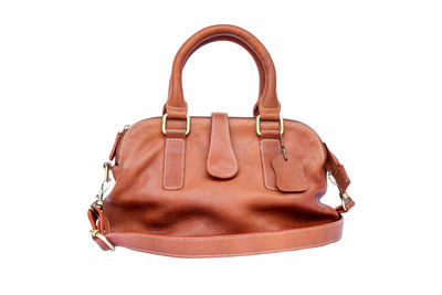 Close-up of leather over white background