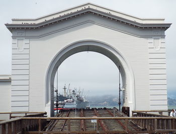 Archway in san francisco harbor. 