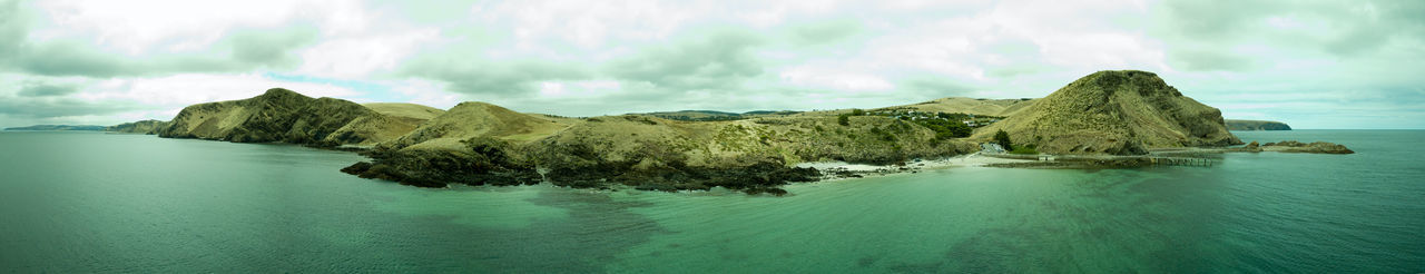 Panoramic view of sea against sky