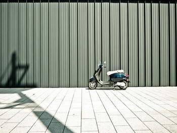 Bicycle parked on street