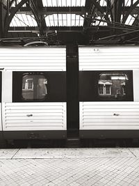 Train at railroad station platform