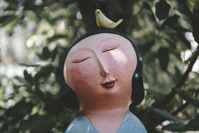 Close-up portrait of man in park