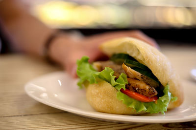 Close-up of food on plate