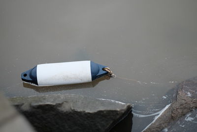 Close-up of boats in water