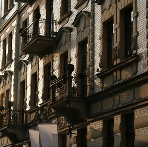 Low angle view of buildings in city