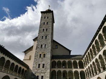 Low angle view of historic building against sky