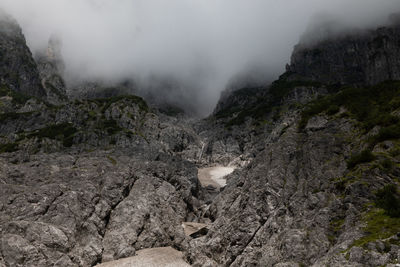 Scenic view of rocky mountains