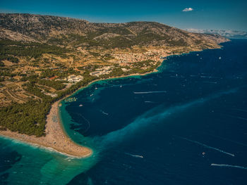 Aerial view of bay