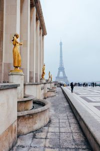 Statue of tower in city