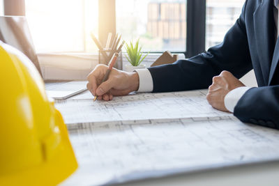 People working on table