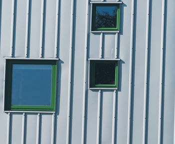 Low angle view of window on building
