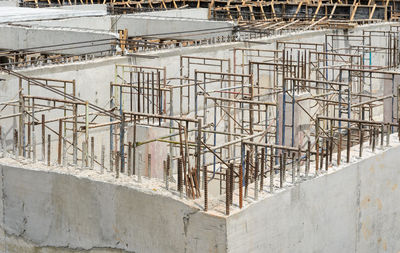 High angle view of construction site