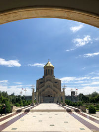 Exterior of historic building against sky