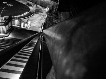 View of escalator at subway station