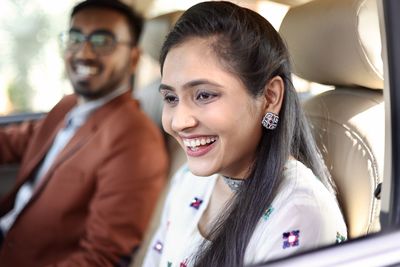 Portrait of a smiling young couple