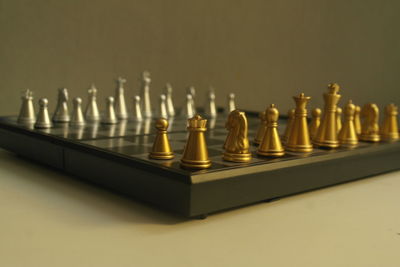 Close-up of chess board