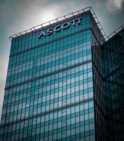 Low angle view of modern building against sky