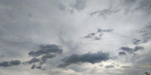 Low angle view of clouds in sky