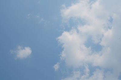 Low angle view of clouds in sky