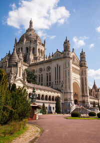 External vertical view of basilica of lisieux in normandy, france