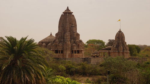 Low angle view of temple against sky