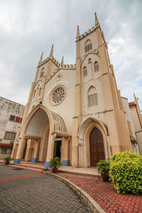 Low angle view of building against sky