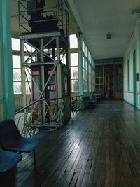 Empty corridor in building