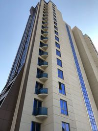 Low angle view of modern building against sky