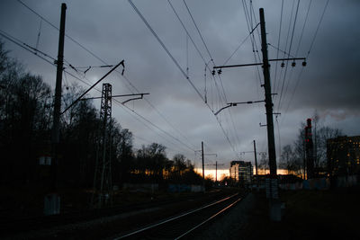 Railroad tracks against sky