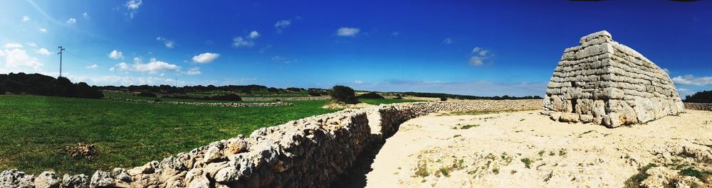 Panoramic shot of land against sky