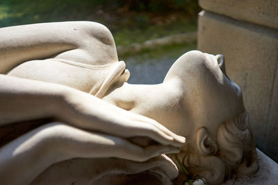 Close-up of angel statue