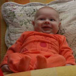 Portrait of smiling baby girl