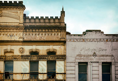 Low angle view of historical building against sky