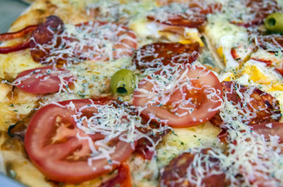 Close-up of pizza