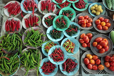 Full frame shot of vegetables for sale in market