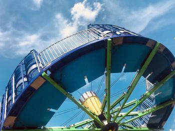 Low angle view of ferris wheel against sky