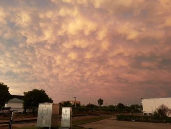 Cloudy sky at sunset