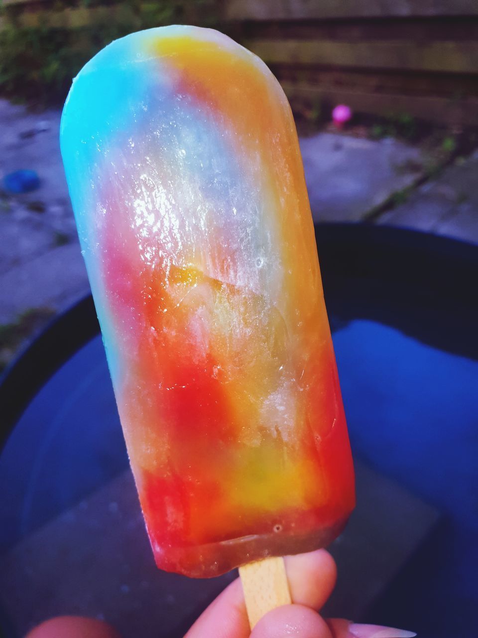 CLOSE-UP OF ICE CREAM IN GLASS