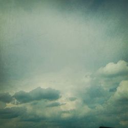 Low angle view of cloudy sky