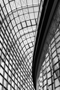 Low angle view of skylight in building