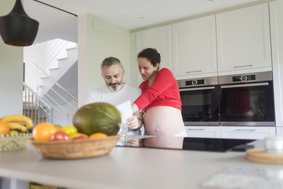 People having food at home