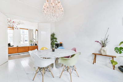 Table and chairs at home