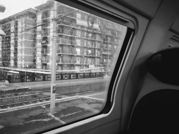 Close-up of car window