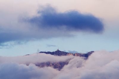 Scenic view of landscape against cloudy sky