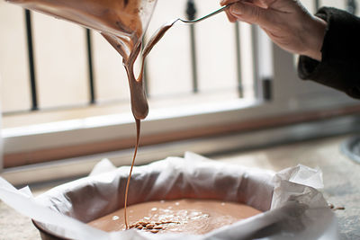 Close-up of person hand in cup