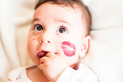 Portrait of cute baby girl